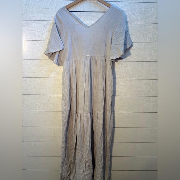 Cozy Earth Boardwalk Breeze Maxi Dress size XL in Glacier Blue Gray - Picture 8 of 10
